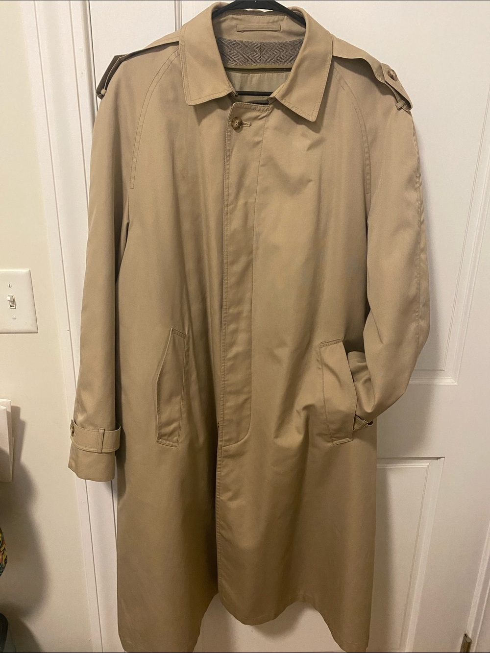 Christian Dior monsieur Vintage Men's Light Beige Trench Coat 42R